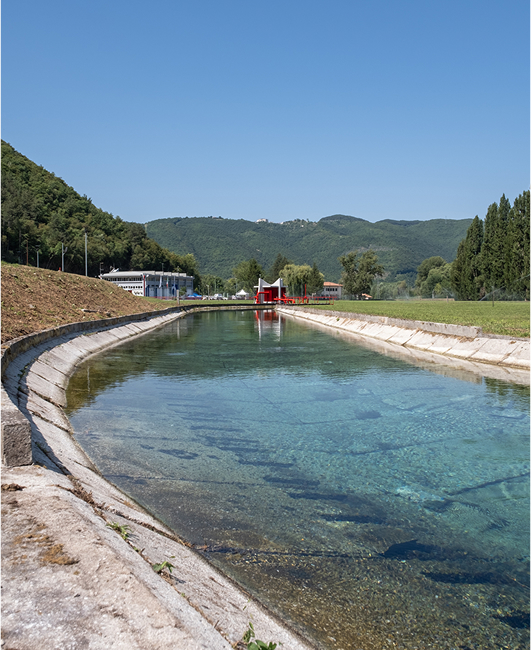 Un tratto di acquedotto del Peschiera gestito da Acea Acqua